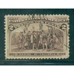 Used 231b 2c Landing of Columbus Almost Very Fine T1490