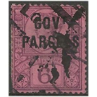 1885 O66 6d Purple/Rose-Red Govt Parcels Official Good Used .