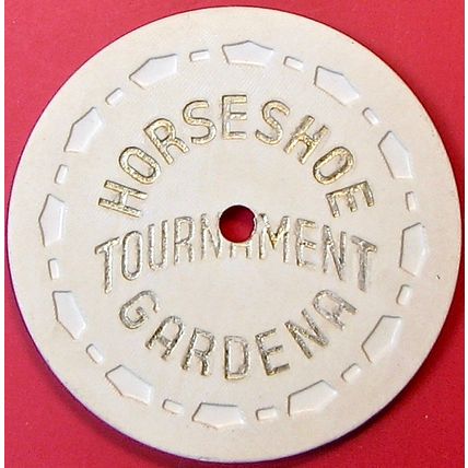 Horseshoe Club. Vintage Casino Chip. Gardena, CA. Q17.