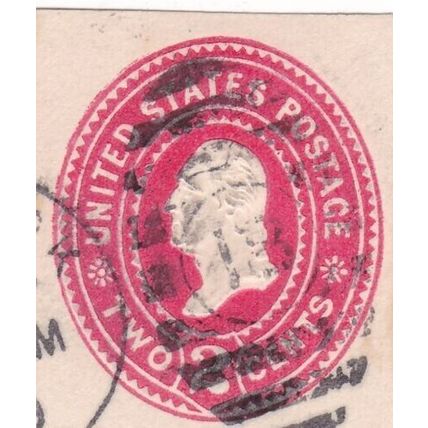 United States George Washington 2c Stationary Cut Out fine used VGC