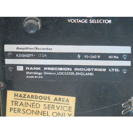 RANK k510/407f-1734 TAYLOR-HOBSON K510/407 Recorder AMPLIFIER,95-260VAC,CH