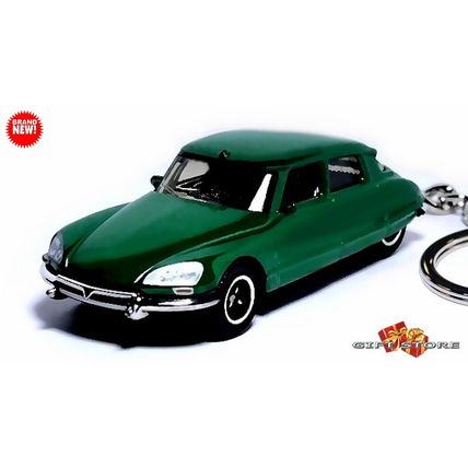 RARE KEYCHAIN GREEN CITROEN DS/ID 21/19/23D FRENCH POLICE