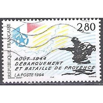 France 1994 Michel 3038 O Cote (2008) 1.20 € Débarquement et bataille Provence