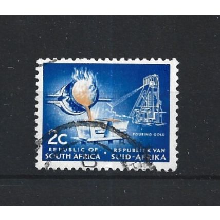 SouthAfrica.SG201 2c Pouring Gold.Variety Unchecked.Fine Used.Aug25d