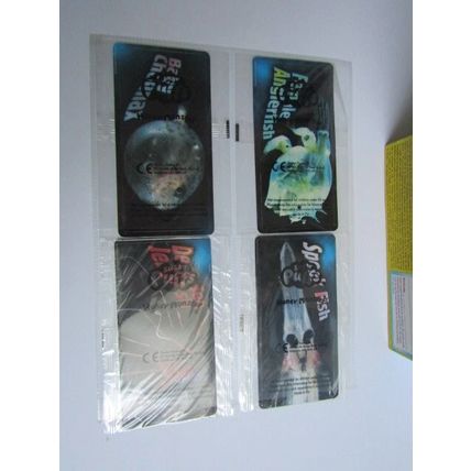 Quaker - Sugar Puffs 2004 Cereal Box Deep Zone Stickers Cards Set of 4 Sealed