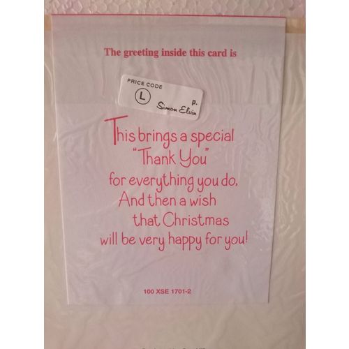 50% OFF Large Christmas Cards - Thank You, Nan 04 ** CLEARANCE SALE **