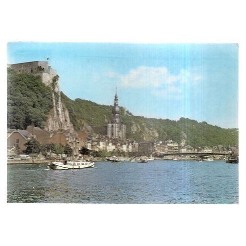 DINANT, BELGIUM used postcard 1986 postmark =
