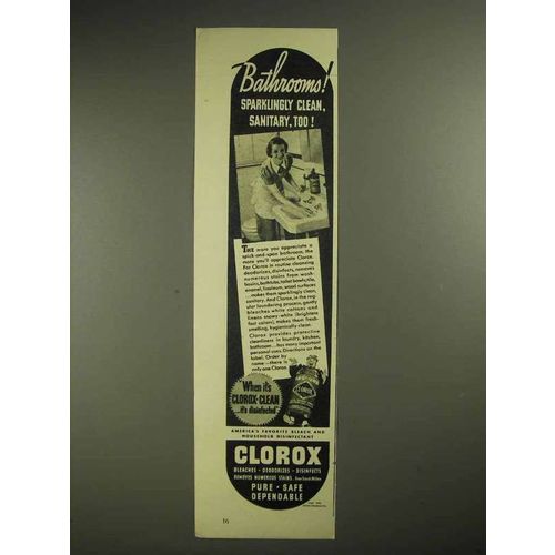 1940 Clorox Beach Ad - Bathrooms!