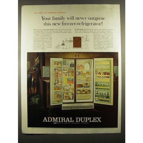 1964 Admiral ND2049 Freezer-Refrigerator Ad