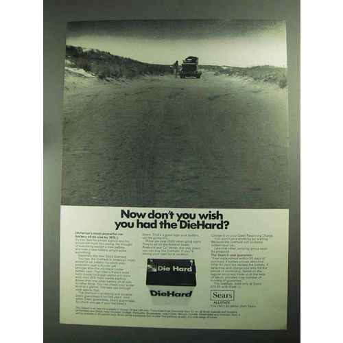 1968 Sears Die Hard Battery Ad - Now Don't You Wish