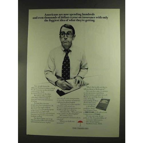 1972 Travelers Insurance Ad - Spending Thousands