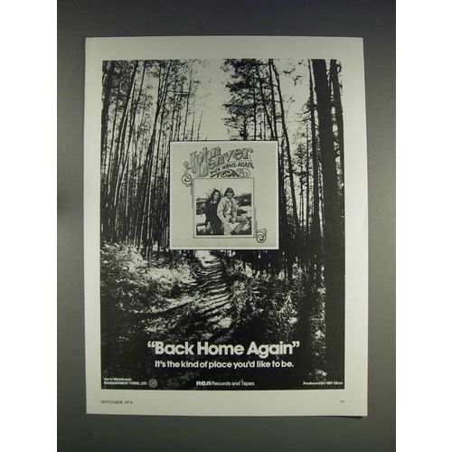 1974 John Denver Back Home Again Album Ad