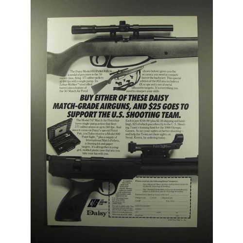 1987 Daisy Ad - 853 Pellet Rifle, 747 Match Air Pistol