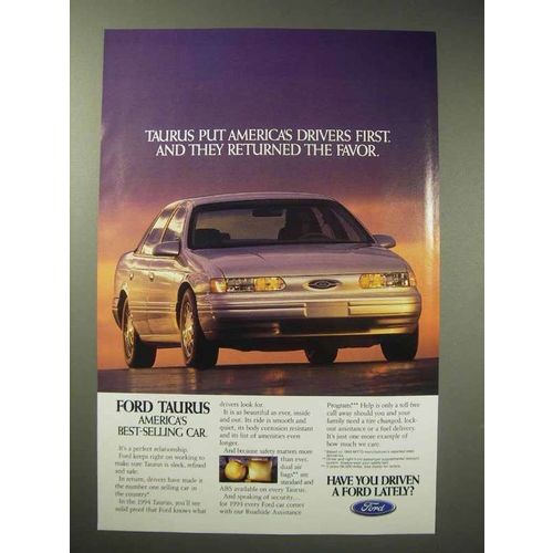 1994 Ford Taurus Car Ad