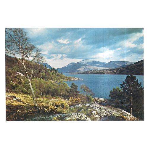 SNOWDON AND LLYN PADARN unused postcard J Arthur Dixon Wales 1076 =