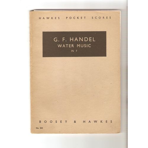 Boosey & Hawkes 1943 Water Music score with pull out see my other listings