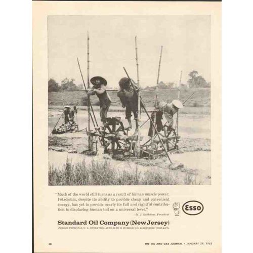 STANDARD OIL COMPANY 1962 NJ human muscle power universal vintage ad