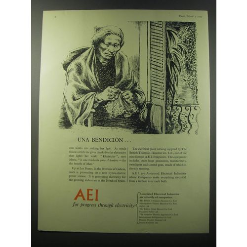 1955 AEI Associated Electrical Industries Ad - Una Bendicion