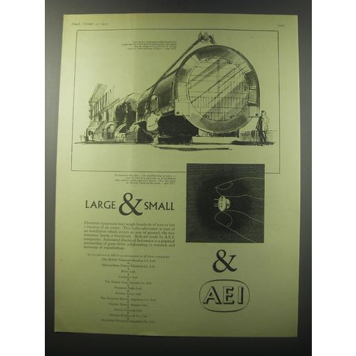 1955 AEI Associated Electrical Industries Ad - Large & Small