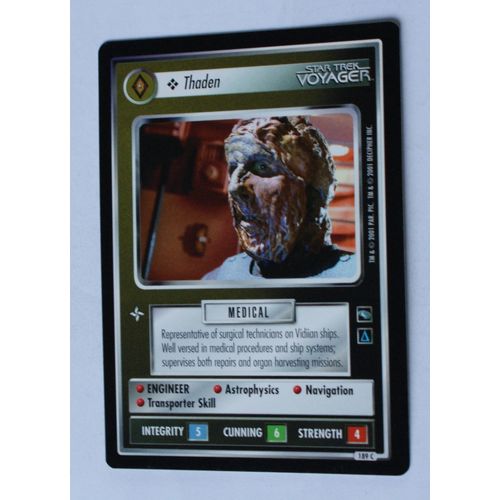 Star Trek CCG: Voyager # 189 Thaden (A) 2001 decipher