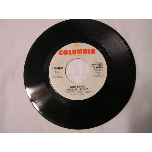 Santana Promo 45-WELL ALRIGHT STEREO/MONO