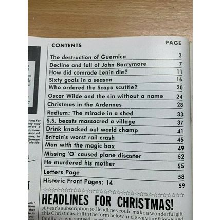 HEADLINES MAGAZINE #16 (DEC 1972) - HOW DID LENIN DIE? / OSCAR WILDE (P3)