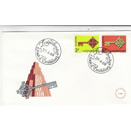 Luxembourg 1968 Europa FDC special cancel Unaddressed VGC