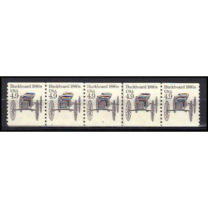 2124 4.9c Buckboard Very Fine MNH Dry Gum PNC 4/5 X0288