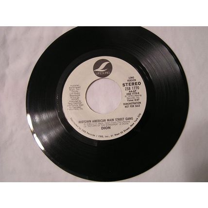 Dion Promo 45-MIDTOWN AMERCIAN MAIN STREET GANG LONG/SHORT