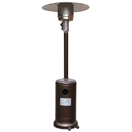 Patio Porch Deck Propane Heater Bronze Stainless w/Wheels Commercial Residential