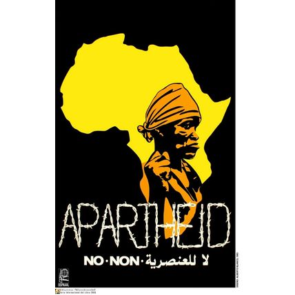 Political POSTER.Set of 5.Africa Solidarity Propaganda.Apartheid graphic art