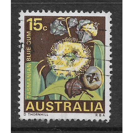 AUSTRALIA 1968 STATE FLORAL EMBLEMS 15c TASMANIAN BLUE GUM SG422 FINE USED