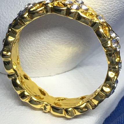 Ring Simple Hollow 14k Yellow Gold Plate #288 USA Seller