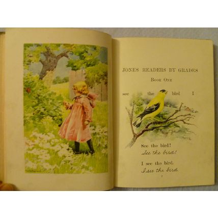1904 ANTIQUARIAN ILLUSTRATED CHILDRENS TEXT THE JONES READERS BY GRADES BOOK ONE