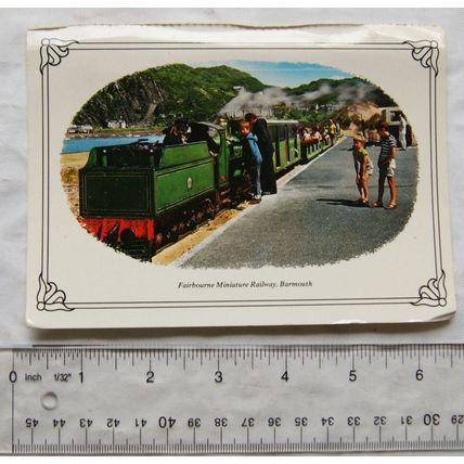 old postcard Fairbourne Miniature Railway, Barmouth ref 2