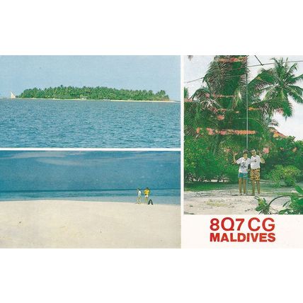 Boduhithi Maldives QSL Amateur Radio Postcard Card