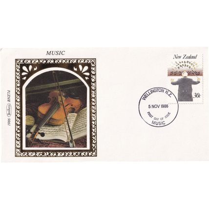 New Zealand Violin Benham First Day Cover