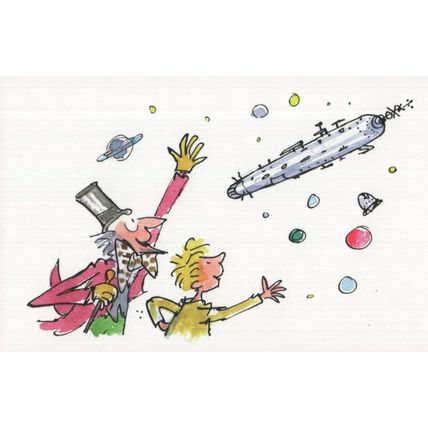 Roald Dahl Charlie & The Chocolate Factory Space Rocket Postcard