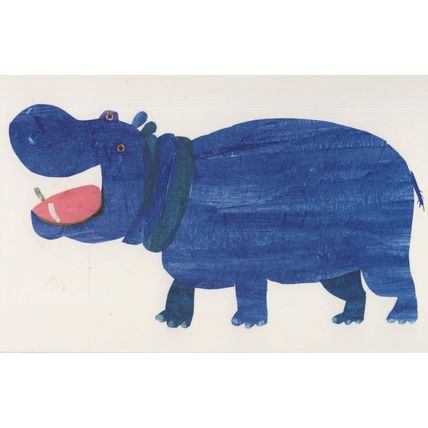 Hippo From Polar Bear Polar Bear What Do You Hear Eric Carle Postcard