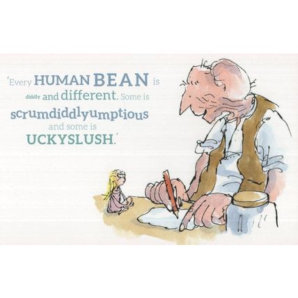 Roald Dahl The BFG Every Human Bean Is Different Postcard