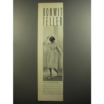 1952 Bonwit Teller Gown and Coat Set by Daphne Ad - Our rosebuddies
