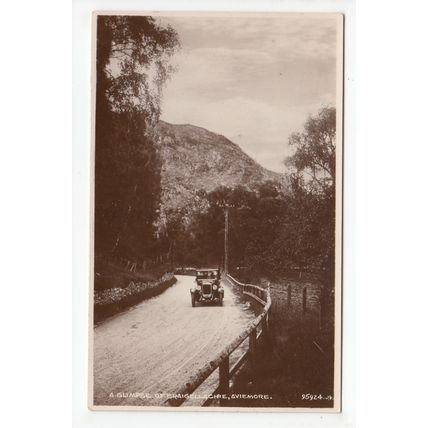 A Glimpse of Craigellachie Aviemore Postcard RP Local Publisher S G MacDonald