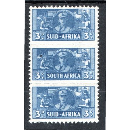 SOUTH AFRICA Sg101 3d blue trio lightly m/mint (U101)