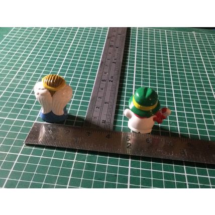Cute Christmas Figurine Snowman & Angel (A) 1:12th scale miniature