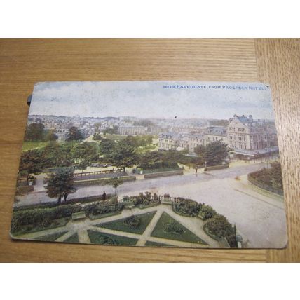 Early photochrom Postcard - Harrogate from Prospect Hotel - Yorkshire