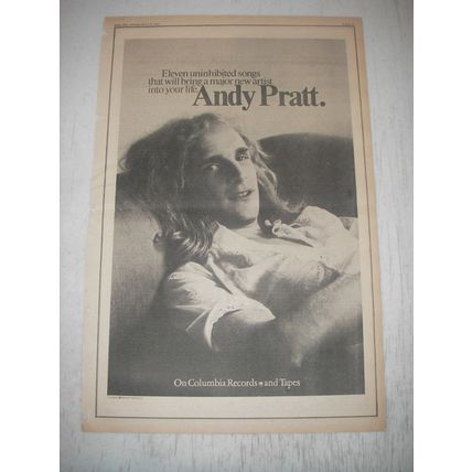 1973 Andy Pratt Album Ad - Eleven uninhibited songs