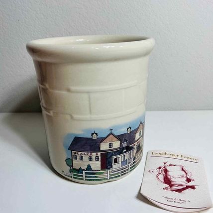 Longaberger Crock Canister Pottery Homestead 2-quart Ceramic Kitchen Storage