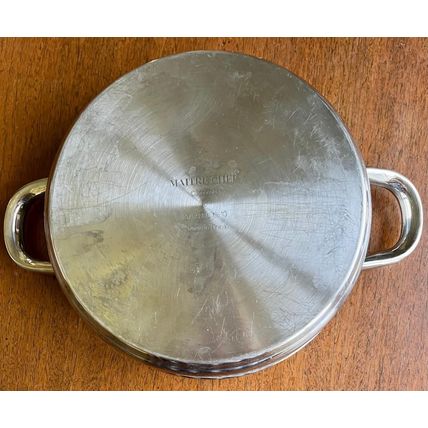 Maitre Chef Casserole/Pan with vented Lid 10" across stainless steel 18-10