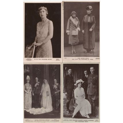 Princess Queen Mary 4x Postcard s