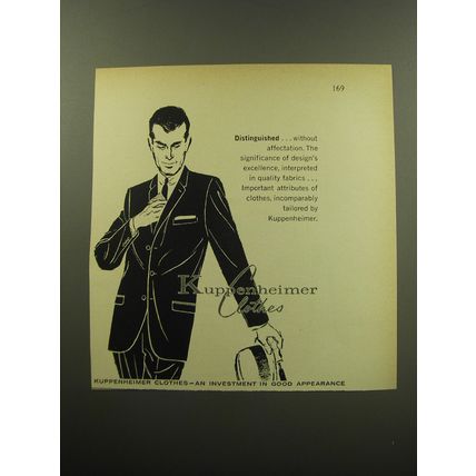1959 Kuppenheimer Clothes Advertisement - Distinguished